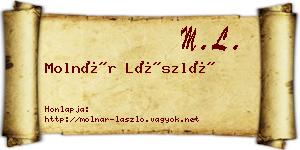 Molnár László névjegykártya