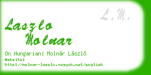 laszlo molnar business card