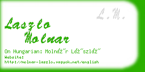laszlo molnar business card